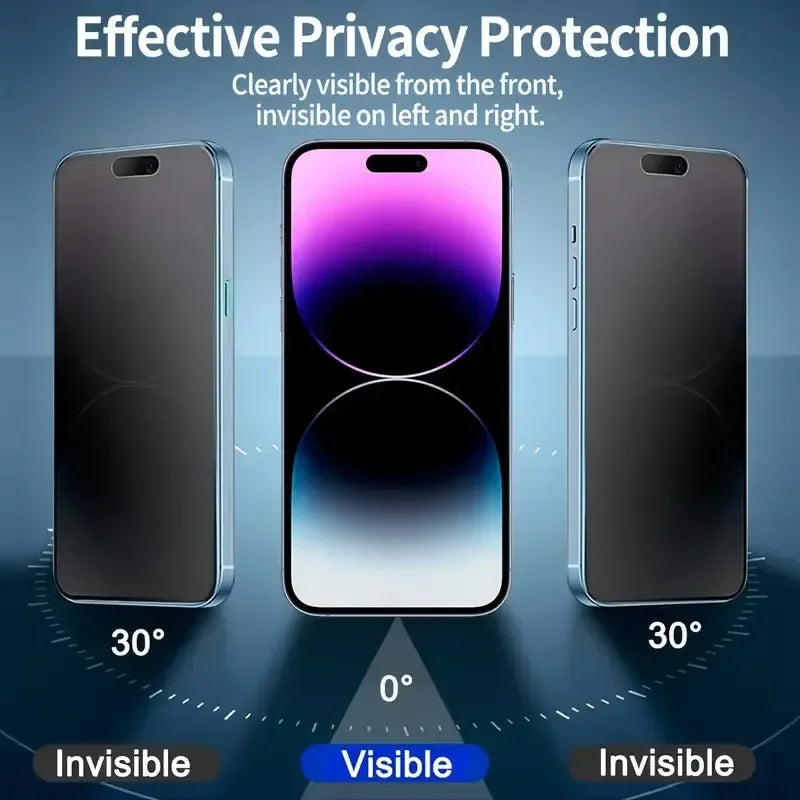 [CASH] 3 Packs – Tempered Glass Screen Protector with Anti-Scratch Anti-Fingerprint Privacy & Auto Dust-Free Install