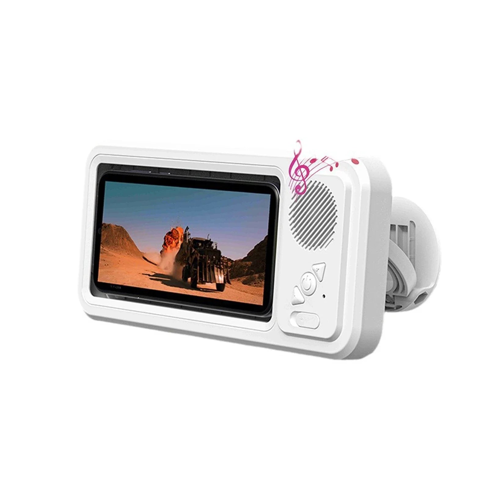 Shower Phone Holder with Bluetooth Speaker 360 Rotation Phone Mount