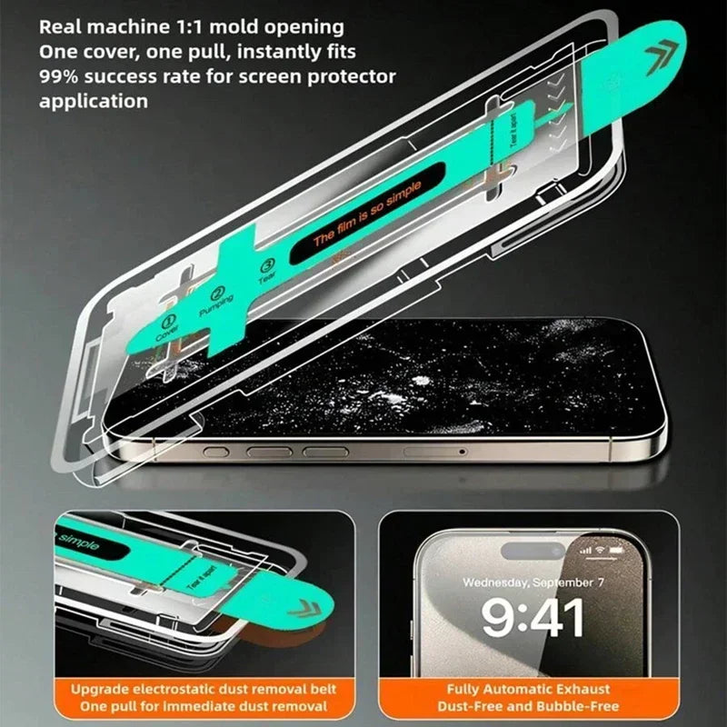 [CASH] 3 Packs – Tempered Glass Screen Protector with Anti-Scratch Anti-Fingerprint Privacy & Auto Dust-Free Install
