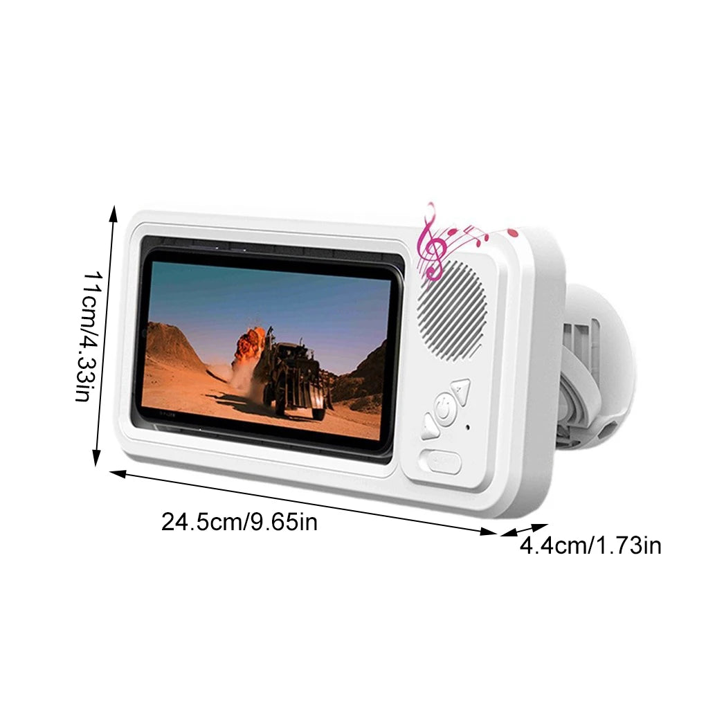 Shower Phone Holder with Bluetooth Speaker 360 Rotation Phone Mount